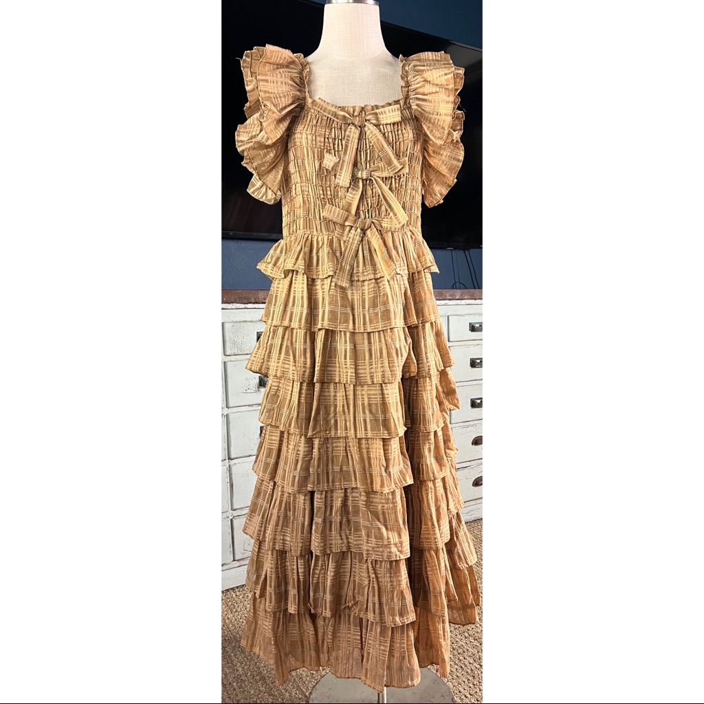 Ulla Johnson Darcey Tiered Midi Dress 8